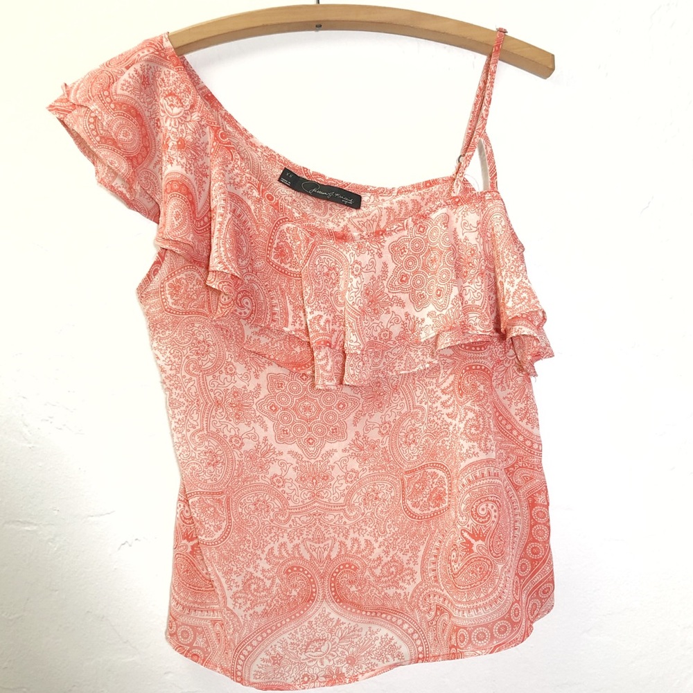 Patterson J Kincaid Paisley Sheer Blouse XS